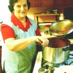 My Mom cooking in the kitchen